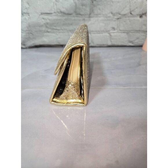 Womens Gold Sequined Travel Makeup And Grooming Accessories Case. - Picture 2 of 11